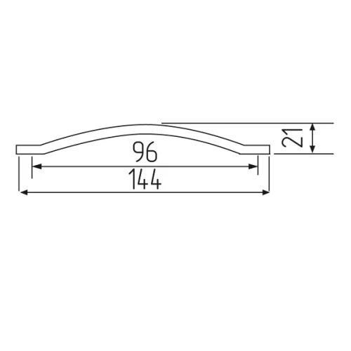 Ручка-скоба B11-96, хром+орех