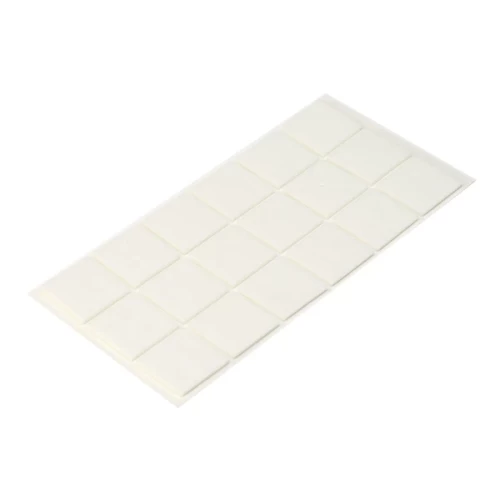 Подпятник войлочный 3,5х3,5 см (18шт) самоклеящийся, цвет БЕЛЫЙ, Турция