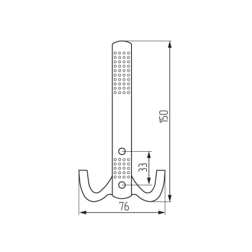 Крючок H5531E AL 3-х рожковый, никель матовый