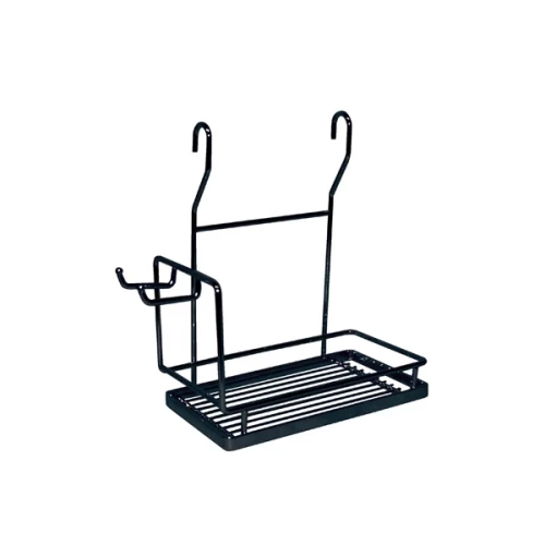 Полка одинарная с крючками CWJ221-3 ALBA 271х262х143 мм. Черный матовый