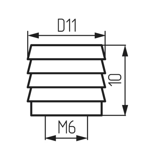 Втулка для угловой стяжки металлическая