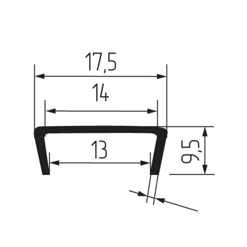 Торцевая заглушка цоколя 100мм, пластик, ваниль