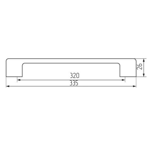 Ручка-скоба B21-320, хром+белый