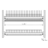 Посудосушитель Variant-3 700 мм 668х280х75(35)мм (комплект)