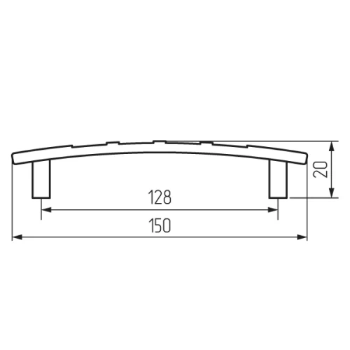 Ручка-скоба L437-128 (OH-148-128), матовый хром