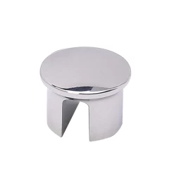 Ручка-кнопка H77,  КРУГЛАЯ, хром ТОЛЬКО  для  длинной ручки Н77 (арт.11336,11333,11334,11335)