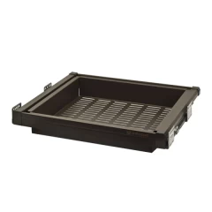 Выдвижная полка стальная Unihopper в базу 600мм глубина 80мм c доводчиком clip-on Moka