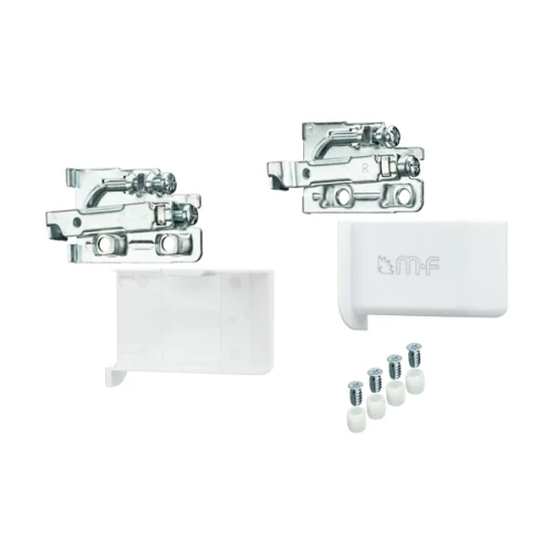 Комплект подвески кухонной стальной с белой заглушкой до 80 кг (2 шт)