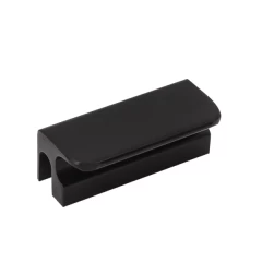Ручка-кнопка H77, ПРЯМОУГОЛЬНАЯ, черная ТОЛЬКО  для  длинной ручки Н77  (арт.11336,11333,11334,11335)