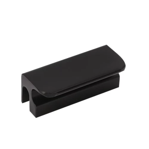 Ручка-кнопка H77, ПРЯМОУГОЛЬНАЯ, черная ТОЛЬКО  для  длинной ручки Н77  (арт.11336,11333,11334,11335)