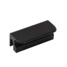 Ручка-кнопка H77, ПРЯМОУГОЛЬНАЯ, черная ТОЛЬКО  для  длинной ручки Н77  (арт.11336,11333,11334,11335)
