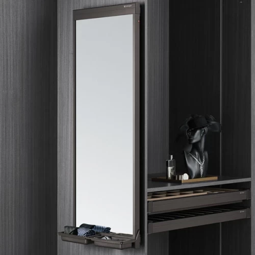 Выдвижное зеркало Unihopper с доводчиком, Moka