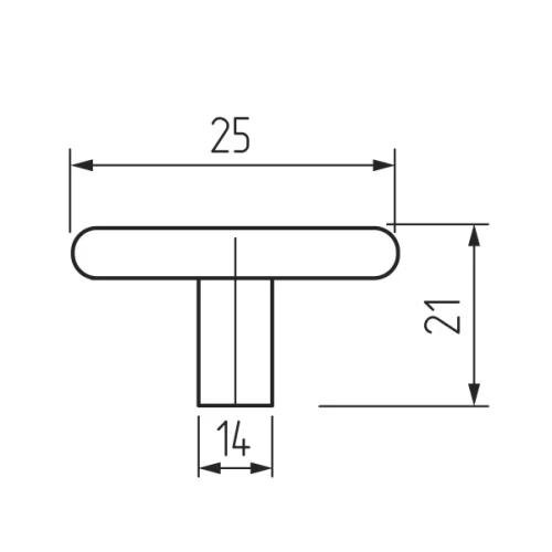 Ручка-кнопка H78, золото d=25 мм
