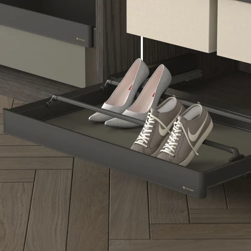 Выдвижная полка для обуви Unihopper в базу 600мм с доводчиком clip-on MONIKA