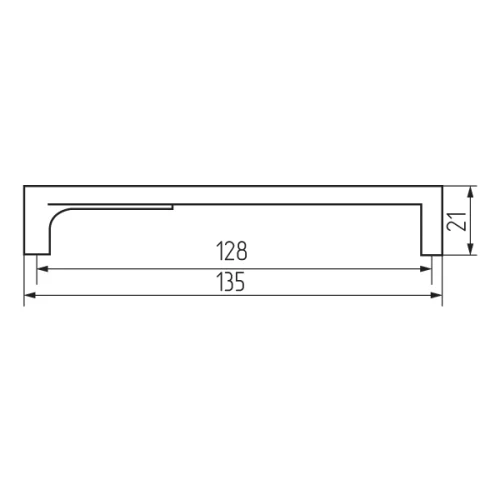 Ручка-скоба OH-233-128, хром
