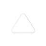 Ручка-кнопка H99, белый треугольник пластик