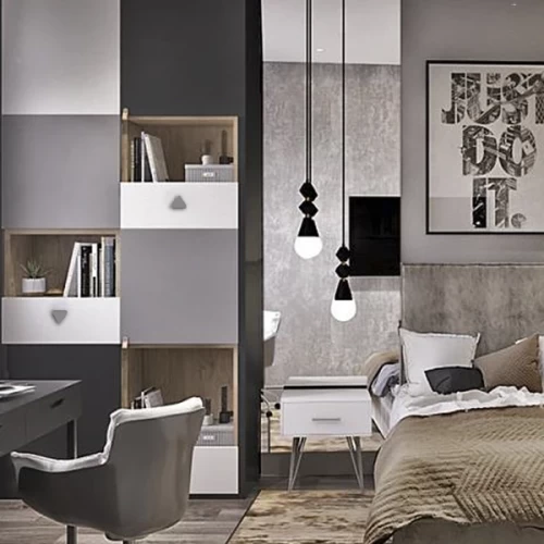 Ручка-кнопка H99, белый треугольник пластик