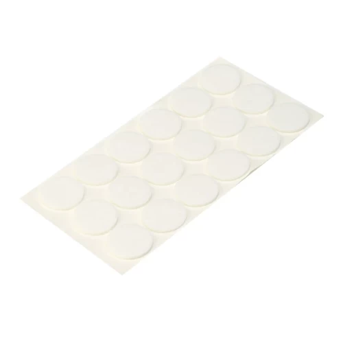 Подпятник войлочный d35 мм (18шт) самоклеящийся, цвет БЕЛЫЙ, Турция