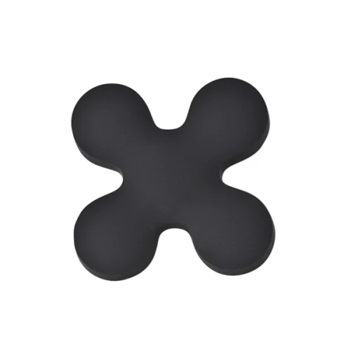 Ручка-кнопка H99, черный цветок пластик