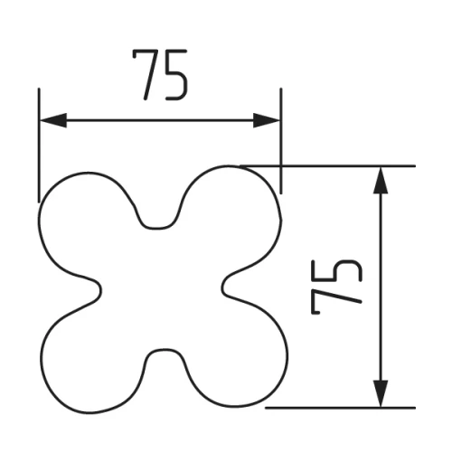 Ручка-кнопка H99, черный цветок пластик