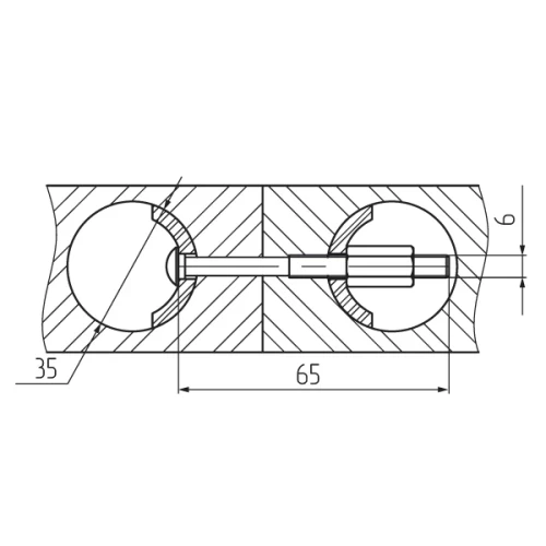 Стяжка для соединения столешниц, 65мм