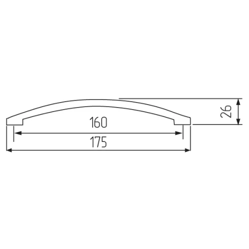 Ручка-скоба H28-160, медь полированная