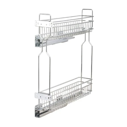 Бутылочница 150мм 2-уровневая 100х470х545 с крепл. для фасада, с направляющими, с доводчиком