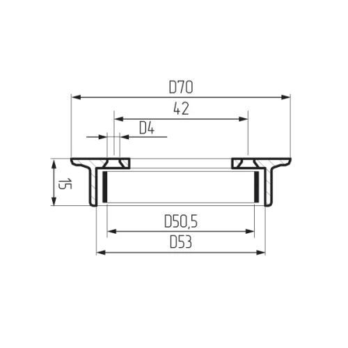 Держатель без фиксации трубы 50мм