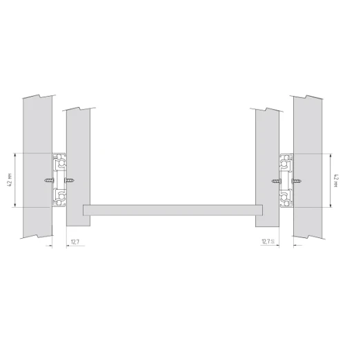 Шариковые направляющие полного выдвижения 400 мм Н=45 1,0x1,0x1,0мм