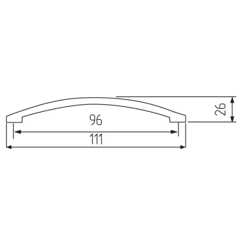 Ручка-скоба H28-96, медь полированная