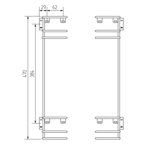 Бутылочница 150мм 2-уровневая 110х470х450мм, с крепл.фасада
