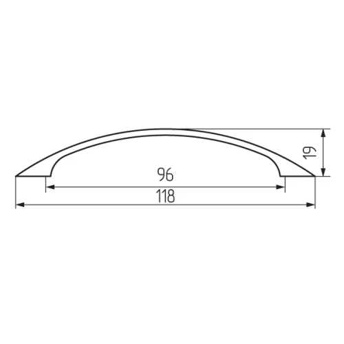 Ручка-скоба OH-58-96 матовый хром