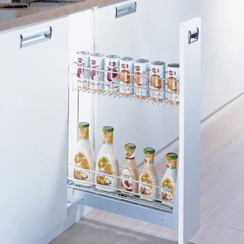 Бутылочница 150мм 2-уровневая PTJ004F-150 ALBA 95х475x510мм с фиксатором, с крепл.фасада