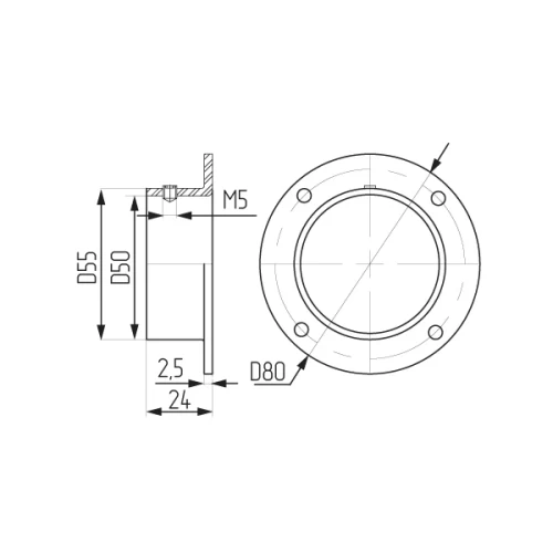 Держатель трубы 50мм стальной