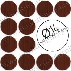 Заглушка WG самокл. D=14мм (итальянский орех) 108шт. Calvados
