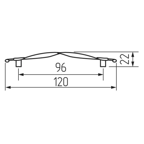 Ручка-скоба H51-96, античная бронза