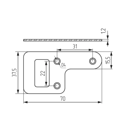 Навесная пластина