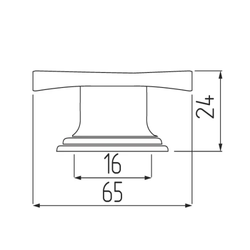 Ручка-кнопка R20, серебро