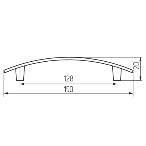 Ручка-скоба OH-25-128S матовый никель