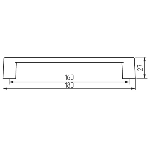 Ручка-скоба OH-63-160, матовый хром LIGHT