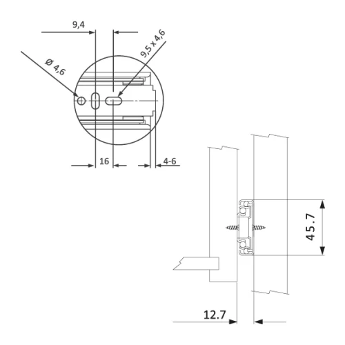 Шариковые направляющие полного выдвижения Push to Open FGV 450 мм H=45мм