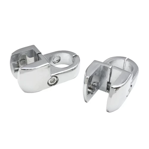 Держатель двойной поворотный для панелей, стекла и решеток R-52, хром, гальваника