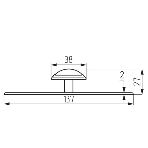 Ручка-кнопка с накладкой K6269, старая бронза