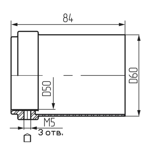 Стакан д/верхнего крепления d 50мм Z-005,хром